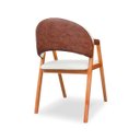 Ver imagem 4 de Cadeira Sala de Jantar em Madeira Luiza Sintético Ds Home