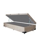 Ver imagem 2 de Base Box Baú Solteirão Luxo Blindado NK Camas Suede Bege 41x96x203