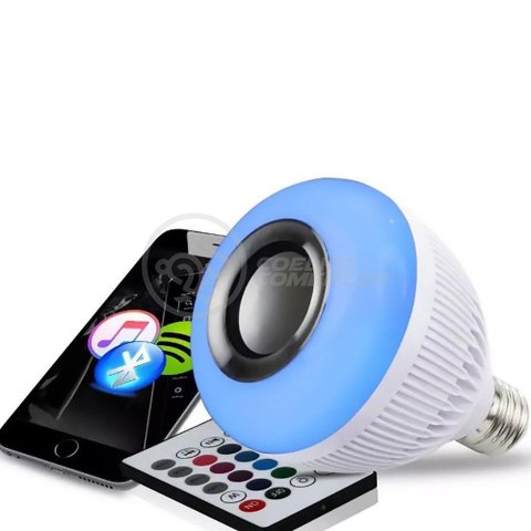 Lâmpada Led 12w E27 Rgb Colorida com Caixa de Som