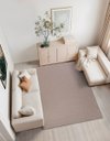 Ver imagem 3 de Tapete Sala Quarto Riviere Antiderrap 2,00x2,50 Loire Bege