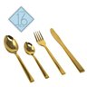 Jogo Talheres de Mesa Faqueiro 16 Peças Royal Norfolk:dourado - 3