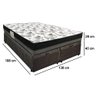 Cama Box Baú Casal Suede Bipartido + Colchão Ortobom Iso Dupla Face 138x188x60 Cor:marrom - 3