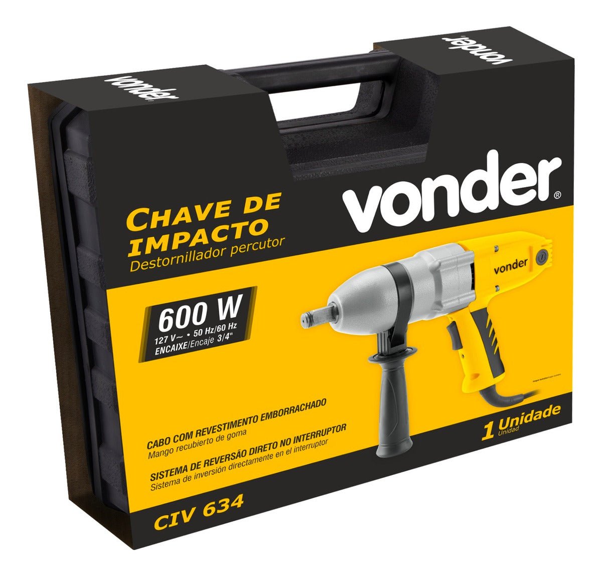 Chave de Impacto com Encaixe 3/4 600w Civ634 - Vonder:127v - 4