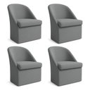 Ver imagem 1 de Kit 4 Poltronas Decorativas Malli Boucle - Pallazio Cor:Grafite