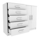 Ver imagem 6 de Cômoda para Quarto 5 Gavetas e 2 Portas Austin Branco
