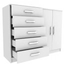 Ver imagem 7 de Cômoda para Quarto 5 Gavetas e 2 Portas Austin Branco