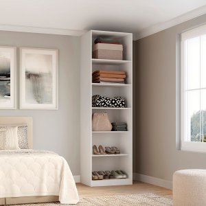 Closet Modulado sem Portas com Prateleiras/cabideiros 70cm Altezza Belmax:branco