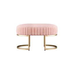 Recamier Puff Glow Veludo Rose 75 Cm - Zahav Estofados - 1