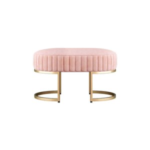 Recamier Puff Glow Veludo Rose 75 Cm - Zahav Estofados