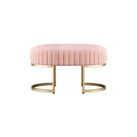 Recamier Puff Glow Veludo Rose 75 Cm - Zahav Estofados