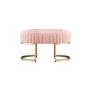 Ver imagem 1 de Recamier Puff Glow Veludo Rose 75 Cm - Zahav Estofados