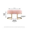 Recamier Puff Glow Veludo Rose 75 Cm - Zahav Estofados - 4