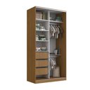Ver imagem 4 de Guarda Roupa Solteiro Espelho Freijó Natural 2 Portas de Correr 120x59,8x235cm Rc2005 Emovell