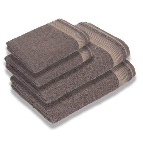 Jogo com 4 Toalhas Luxury Soft Beka 360 G-m² 2 Banho + 2 Rosto Luxo Cinza