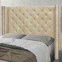Ver imagem 5 de Cabeceira Casal Queen Cama Box 160cm Louise S06 Linho Dourado - Mpozenato