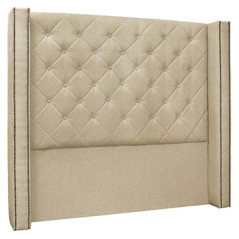 Cabeceira Casal Queen Cama Box 160cm Louise S06 Linho Dourado - Mpozenato