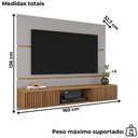 Ver imagem 3 de Painel Suspenso Tv 65 Pol 160 Cm Ambar Off White Cinamomo Bechara