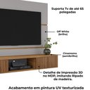 Ver imagem 5 de Painel Suspenso Tv 65 Pol 160 Cm Ambar Off White Cinamomo Bechara