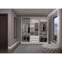 Ver imagem 1 de Guarda Roupa Closet sem Portas 2 Peças, 3 Gavetas, 4 Cabideiros Branco Prime Luciane Móveis