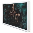 Ver imagem 2 de Quadro Decorativo Abstrato Místico em Moldura Caixa TaColado Moldura Trad 1cm Branca com Vidro 30 x