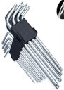 Ver imagem 2 de Chave Torx Cromada 9 Pçs Tf-007 Grande T10 Ao T50 Cabo Longo