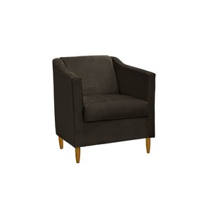 Poltrona Decorativa Tila Sala Recepção Escritório - Lobo Shopp:marrom