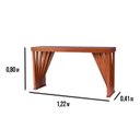 Ver imagem 5 de Aparador Madeira Maciça Tampo Laminado 122 cm Cor Pinhão Aparador Moderno