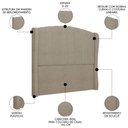 Ver imagem 3 de Cabeceira Casal King Cama Box 195cm Glenda I02 Bouclê Capuccino - Mpozenato