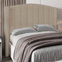 Ver imagem 2 de Cabeceira Casal King Cama Box 195cm Glenda I02 Bouclê Capuccino - Mpozenato