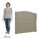 Ver imagem 5 de Cabeceira Casal King Cama Box 195cm Glenda I02 Bouclê Capuccino - Mpozenato