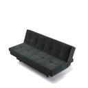 Ver mais imagens de Sofá-Cama Roz Plush 3 Lugares Reclinável 182cm Preto Suede