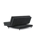 Ver imagem 3 de Sofá-Cama Roz Plush 3 Lugares Reclinável 182cm Preto Suede