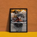 Ver imagem 2 de Quadro Decorativo Umbanda Oyá 45x34cm:madeira Branca