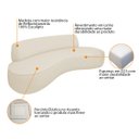 Ver imagem 4 de Sofá Curvo 2 Lugares Orgânico Escritório Recepção Sala Amsterdã 120cm Linho - Doce Sonho Móveis