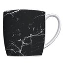 Ver imagem 1 de Caneca de Porcelana Germer para Café Xicara Grande 360ml Urban Marmorizado Preto