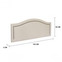 Ver imagem 3 de Cabeceira King Curva Luxo 193x60 Courino Off White - Tachas Fumê