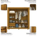Ver imagem 6 de Guarda-Roupa Casal 3 Portas com 2 Gavetas com Pés 100% MDF Roma Yescasa