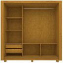 Ver mais imagens de Guarda-Roupa Casal 3 Portas com 2 Gavetas com Pés 100% MDF Roma Yescasa