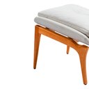 Ver imagem 5 de Puff Sala de Estar Chloe 42cm Madeira Maciça | Linho Cinza Claro - Sallar Home