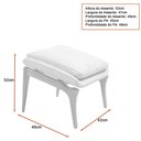 Ver imagem 4 de Puff Sala de Estar Chloe 42cm Madeira Maciça | Linho Cinza Claro - Sallar Home