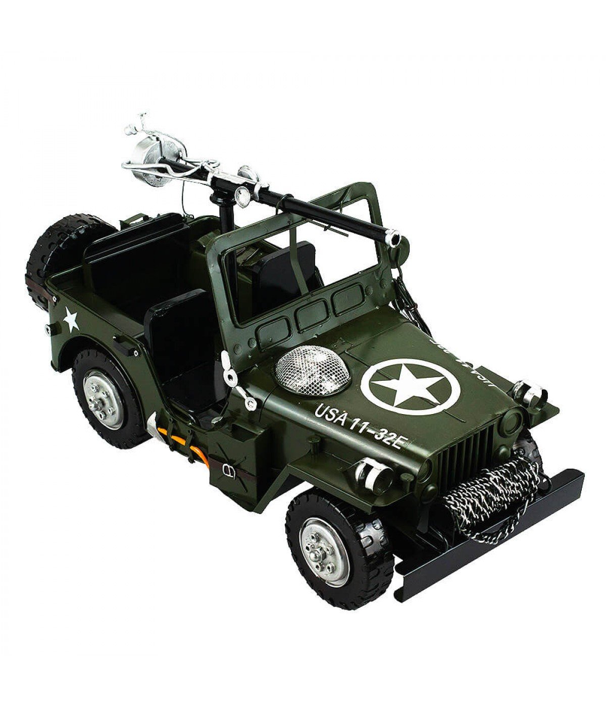 Jeep Militar 21x38x17cm Estilo Retrô - Vintage - 1