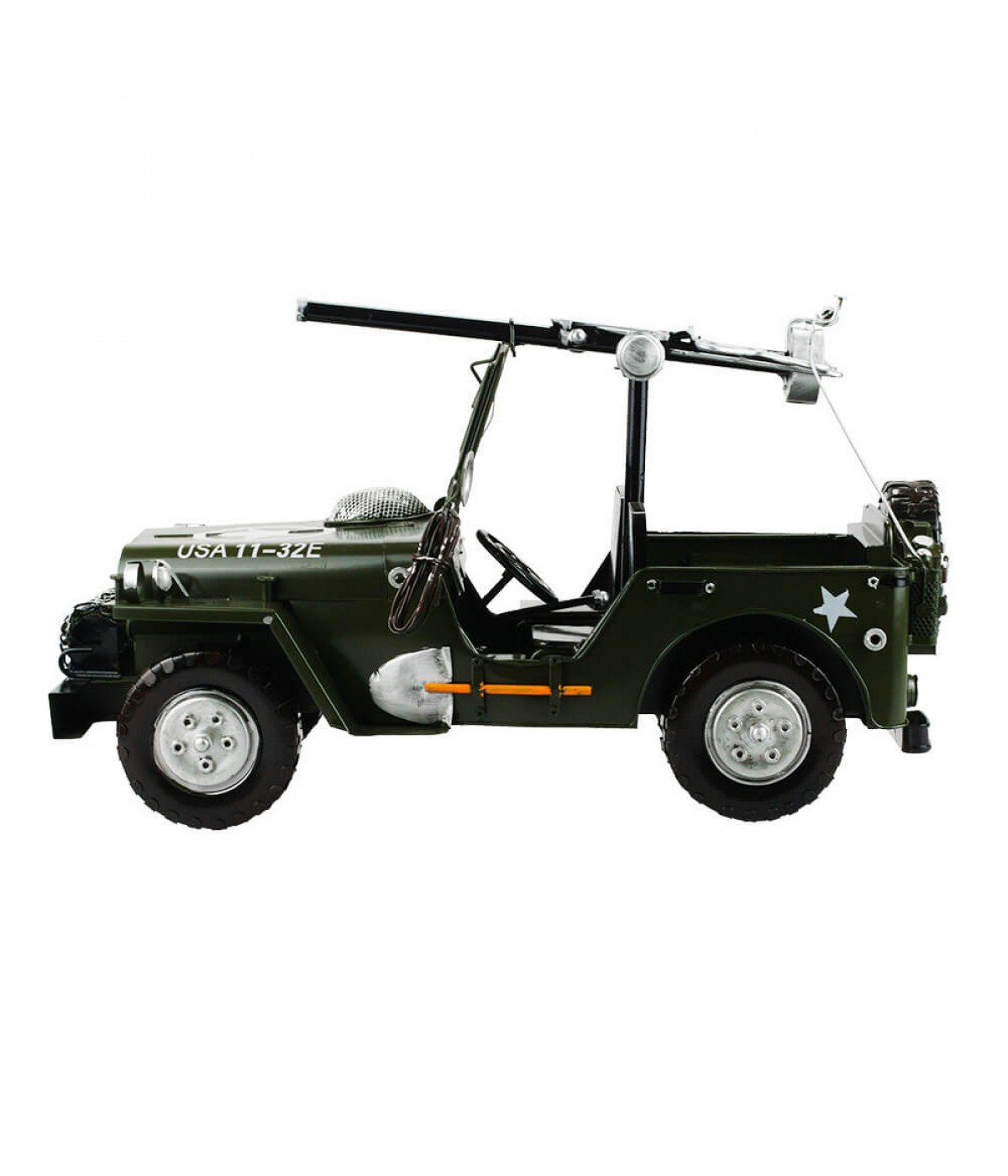 Jeep Militar 21x38x17cm Estilo Retrô - Vintage - 5