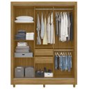 Ver imagem 3 de Guarda Roupa Solteiro Espelho 3 Portas Viena M07 Freijó/cinza - Mpozenato