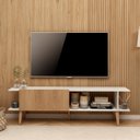 Ver imagem 1 de Rack para TV até 55 Polegadas MDF 136cm Pés em Madeira Maciça Sala Nicho