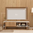 Ver imagem 4 de Rack para TV até 55 Polegadas MDF 136cm Pés em Madeira Maciça Sala Nicho