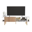 Ver imagem 2 de Rack para TV até 55 Polegadas MDF 136cm Pés em Madeira Maciça Sala Nicho