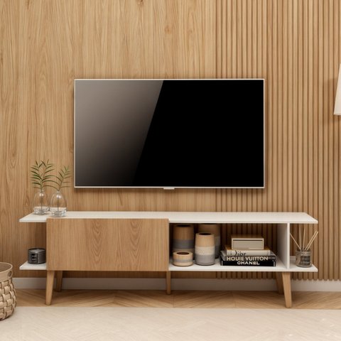 Rack Tv Sala Estante Nicho 55 Polegadas