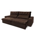Ver imagem 7 de Sofá Retrátil/reclinável França 300cm Suede Velut com Molas no Assento - King House