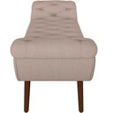 Ver imagem 5 de Kit Cabeceira Cama Box Casal 140cm Madrid com Puff Recamier Santorini Linho Bege