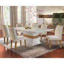 Ver imagem 1 de Conjunto Sala de Jantar Mesa e 6 Cadeiras Dari Espresso Móveis
